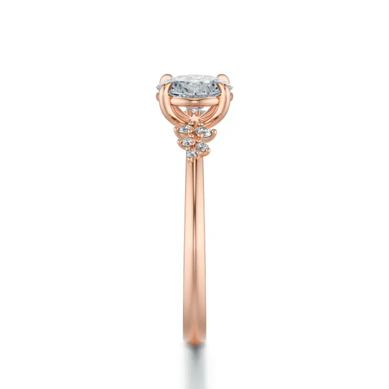 Pierścionek owalny diament różowe złoto 0.60 ct. SBPZ_053